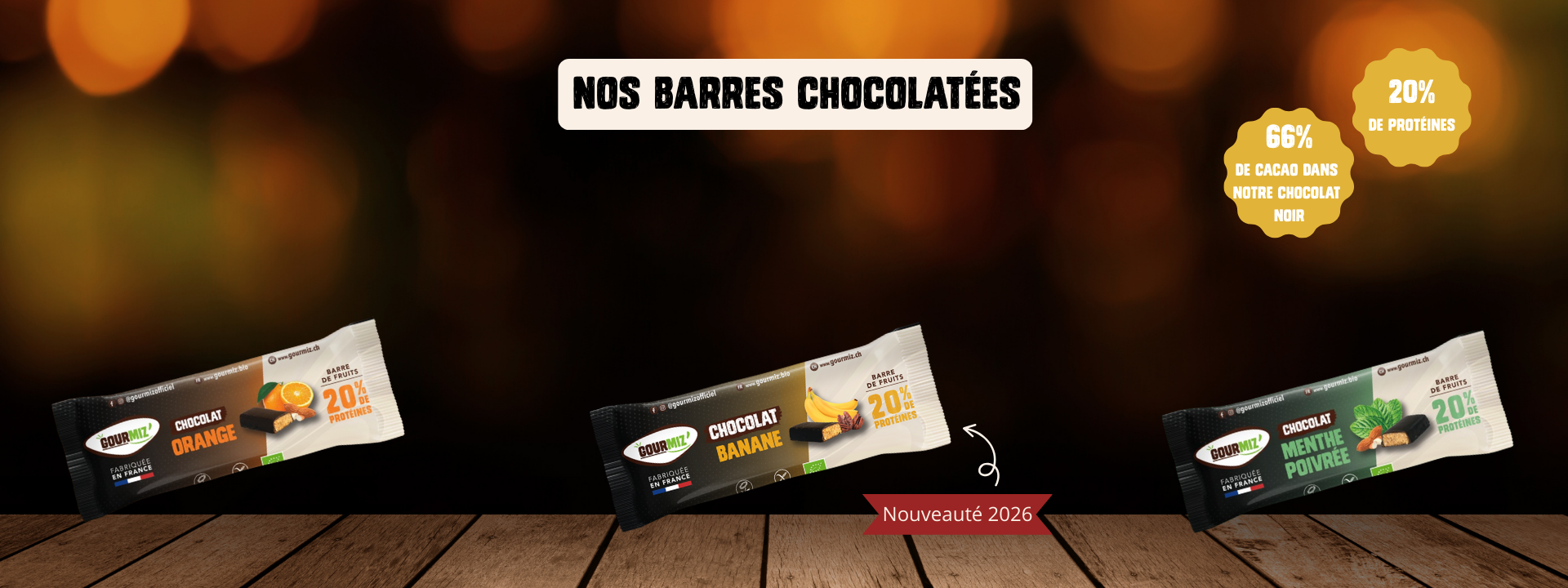 Nos barres chocolatées
